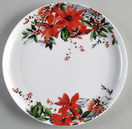 Winter Poinsettia Salad Plate