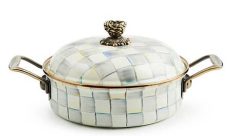 Sterling Check (Enamelware) 3 Quart Round Covered Casserole