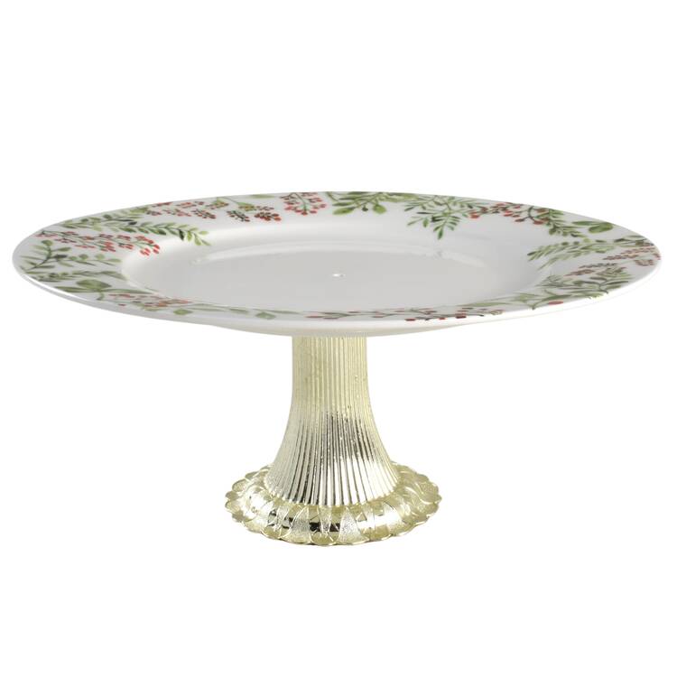 Tivoli Holiday Cake Stand with 4"-5" Metal Pedestal  Hc