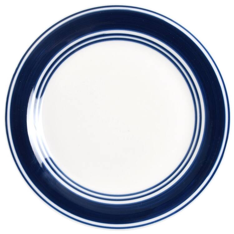 Casual Banded-Denim Blue Salad Plate