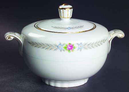 Olive Leaves Sugar Bowl & Lid