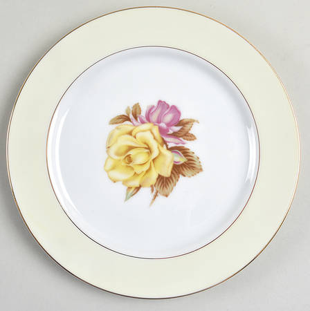 Yellow Rose Salad Plate