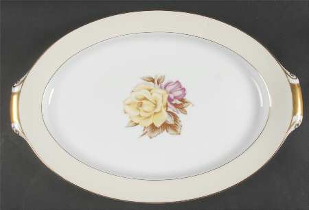 Yellow Rose 17" Oval Serving Platter