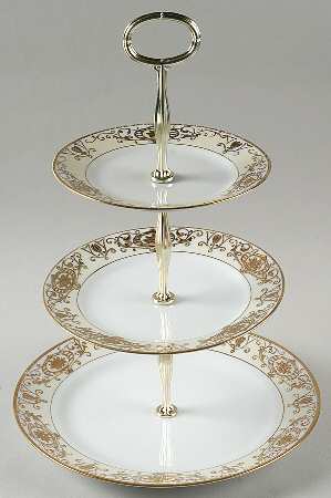 175 13 7/8"-14 1/4" 3-Tiered Serving Tray(DP,SP,BB) HC