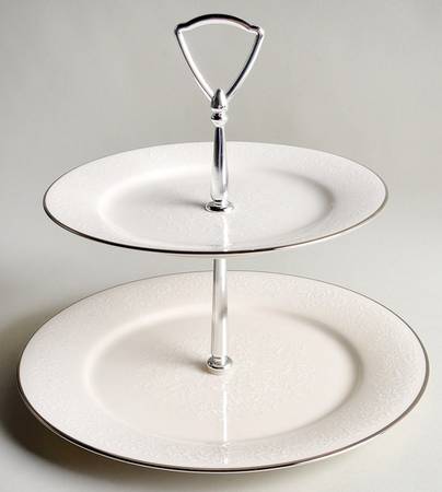 Affection 2 Tiered Serving Tray (Dinner & Salad Plate)