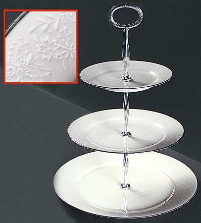 Affection 13 7/8"-14 1/4" 3-Tiered Serving Tray(DP,SP,BB) HC