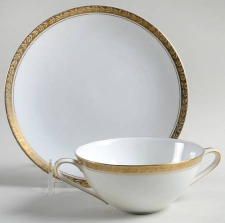 Ashleigh Flat Cream Soup Bowl & Saucer Set by Noritake