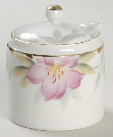 Azalea Mustard Condiment with Lid and Spoon