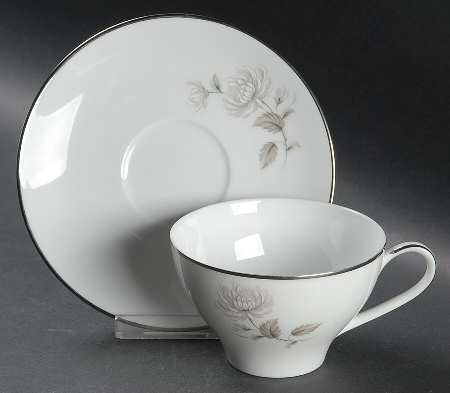 Charlotte Flat Cup & Saucer Set by Noritake