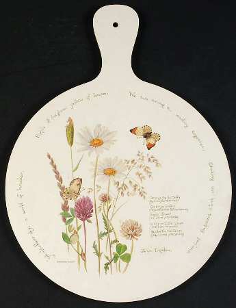 Country Diary Edwardian Lady Wood Round Handed Cutting Board