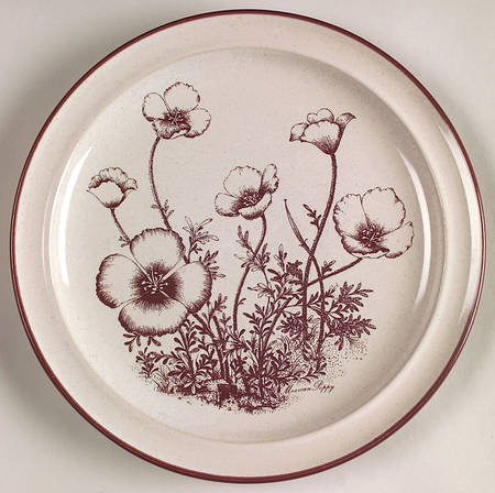 Desert Flowers Luncheon Plate