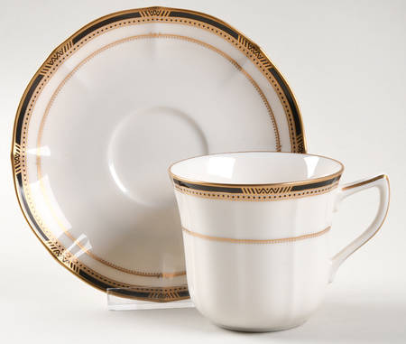 Gilded Age Flat Cup & Saucer Set by Noritake