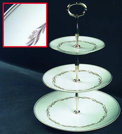 Laurel (5903) 13 7/8"-14 1/4" 3-Tiered Serving Tray(DP,SP,BB) HC