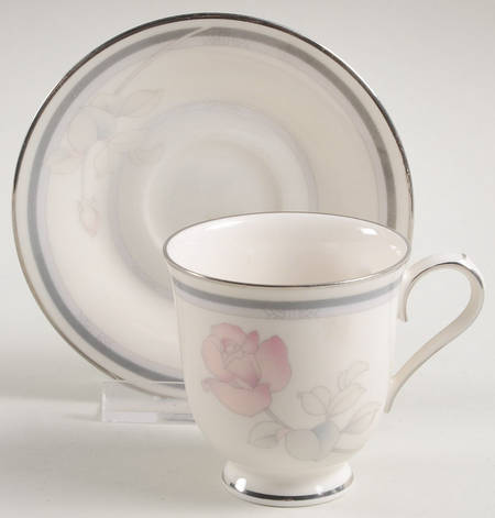 Moonlight Rose Footed Demitasse Cup & Saucer Set by Noritake