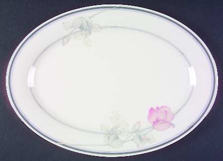 Moonlight Rose 14" Oval Serving Platter by Noritake