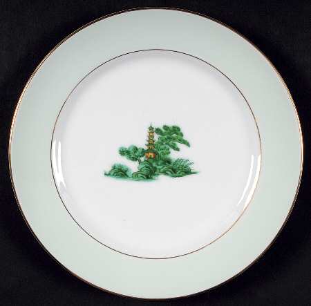 Oriental Green Bread & Butter Plate