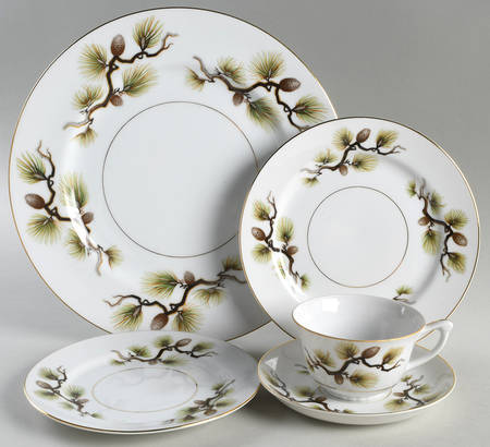 Shasta Pine White 5 Piece Place Setting
