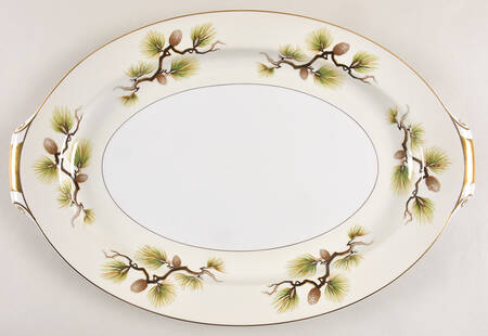 Shasta Pine White 17" Oval Serving Platter