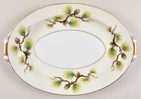 Shasta Pine White 12" Oval Serving Platter
