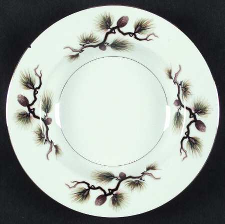 Shasta Pine White Rim Soup Bowl