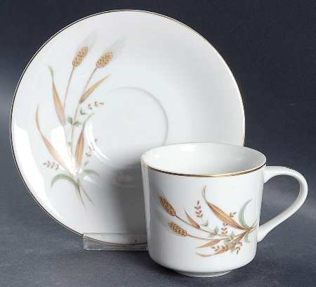 Golden Harvest Flat Cup & Saucer Set