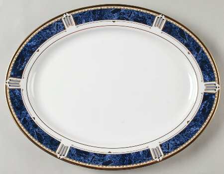 Azure Gold 14" Oval Serving Platter