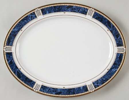 Azure Gold 12" Oval Serving Platter