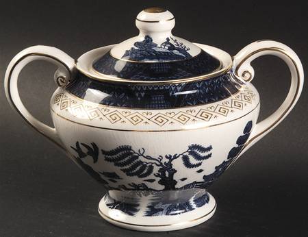 Blue Willow Sugar Bowl & Lid
