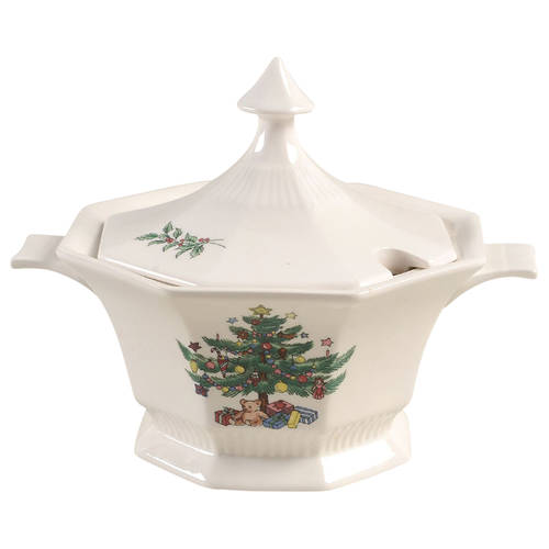 Christmastime Sauce Boat & Lid No Underplate(Bread&Butter)