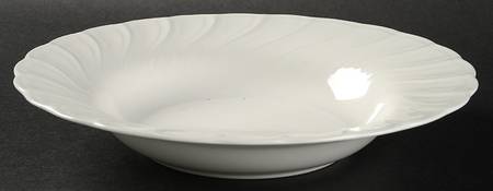 Crown White Large Rim Soup Bowl