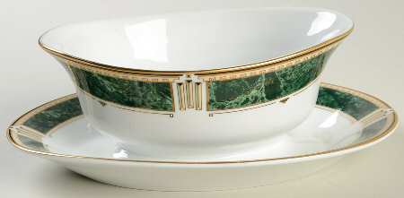 Crown Jewel Gravy Boat with Attached Underplate