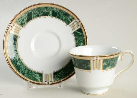 Crown Jewel Footed Demitasse Cup & Saucer Set