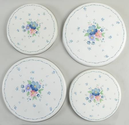 Dauphine Stove Cover Set-Steel 2 8" & 2 10" Round Covers