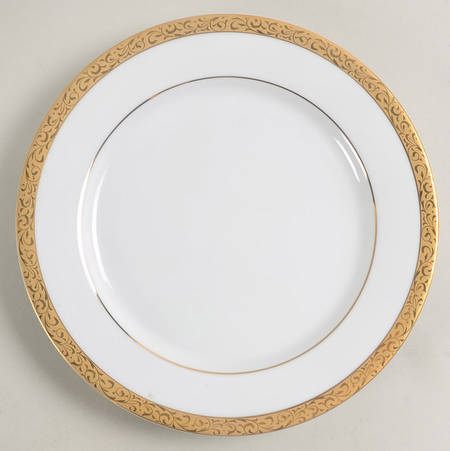 Gold Filigree Salad/Dessert Plate