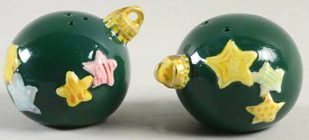 Happy Holidays Figural Salt and Pepper Set