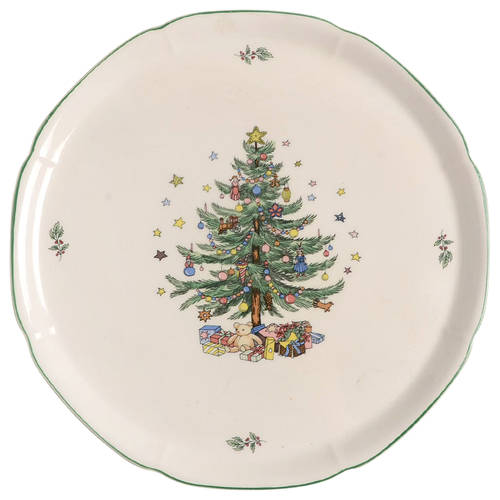 Happy Holidays Cake Plate