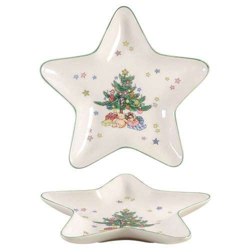Happy Holidays Star Shaped Dish