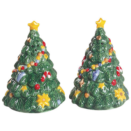 Happy Holidays Figural Salt & Pepper Set