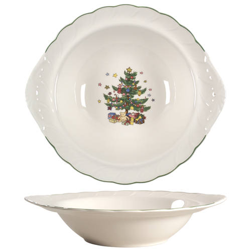 Happy Holidays 11" Round Vegetable Bowl