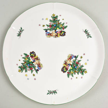 Happy Holidays Cake Plate
