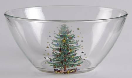 Happy Holidays Glassware Individual Salad Bowl