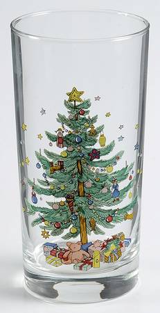 Happy Holidays Glassware Highball