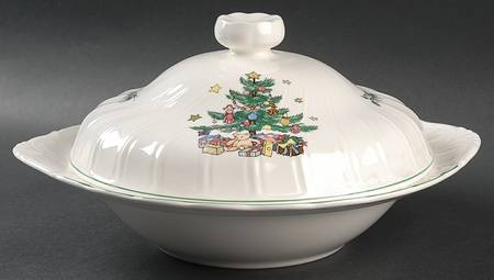 Happy Holidays Round Covered Vegetable-Uses RV11 As Base