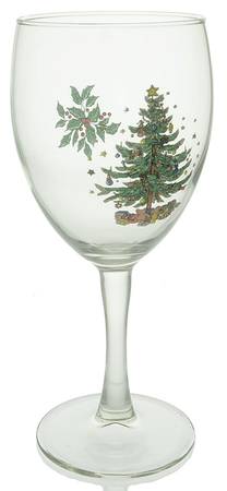 Happy Holidays 10 Oz Glassware Goblet