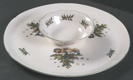 Happy Holidays (2 Piece) Chip & Dip Set by Nikko