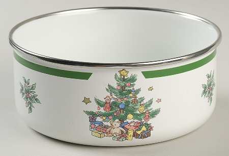 Happy Holidays 5 3/4" Metal Bowl
