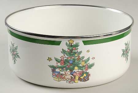 Happy Holidays 6 5/8" Metal Bowl
