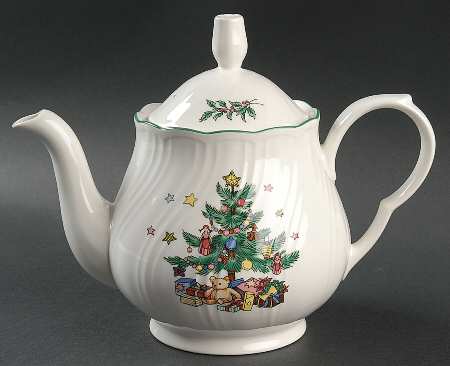 Happy Holidays Teapot & Lid