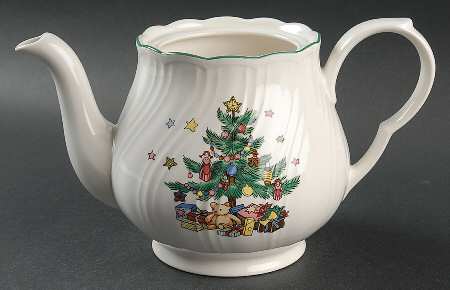 Happy Holidays Teapot No Lid