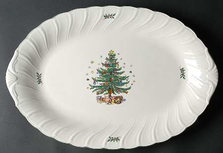Happy Holidays 20" Oval Serving Platter